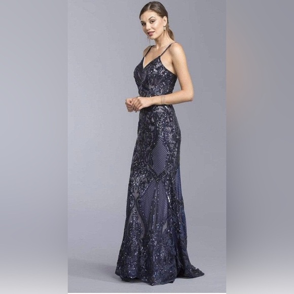 Fiesta Fashion Dresses & Skirts - Sophisticated Dark Blue Maxi Dress